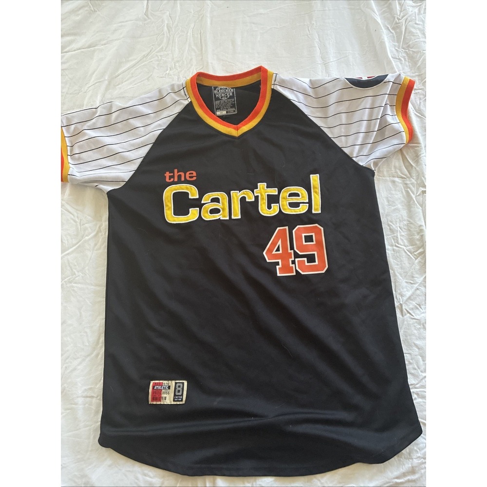 Bleecker & Mercer Pablo Escobar The Cartel #49 Baseball Jersey Size XL Black